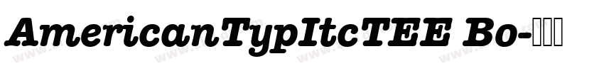 AmericanTypItcTEE Bo字体转换